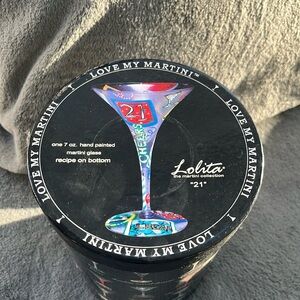 Lolita 21 Birthday Hand Painted Martini Glass